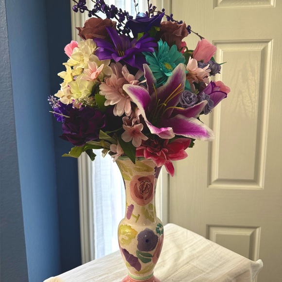 Handmade Other - Pink and Purple Accent Vase for Elegant Decor
